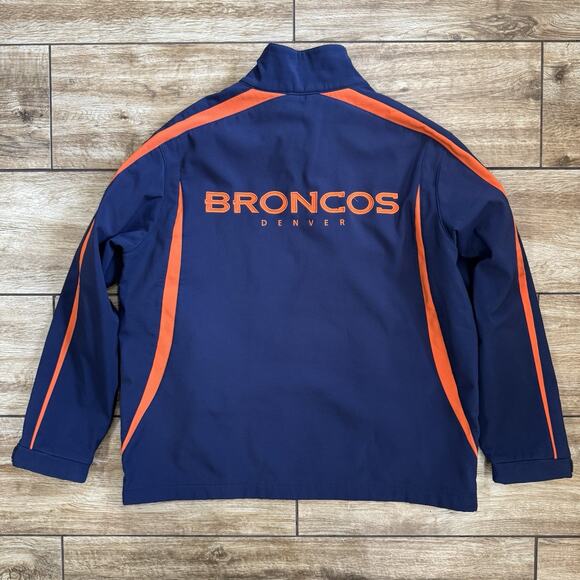 NFL Denver Broncos Blue Orange Full Zip Jacket Coat Size XL Mens Football - Picture 12 of 12